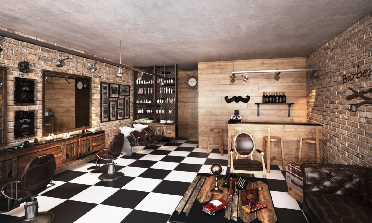 Барбершоп в стиле лофт