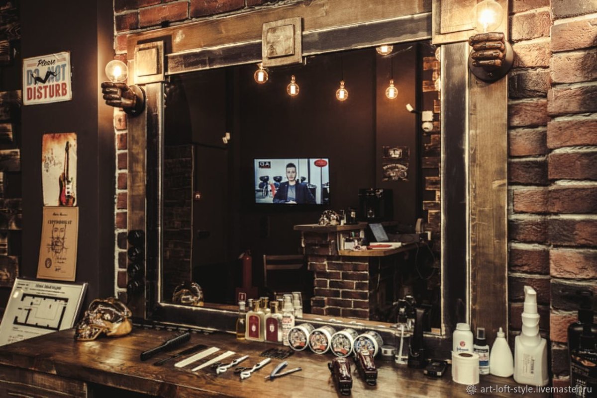 Barbershop интерьер лофт