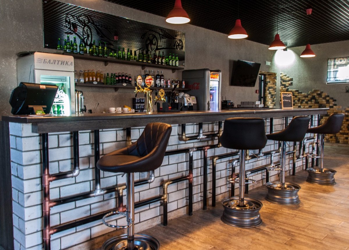 Барная стойка в стиле лофт для бара