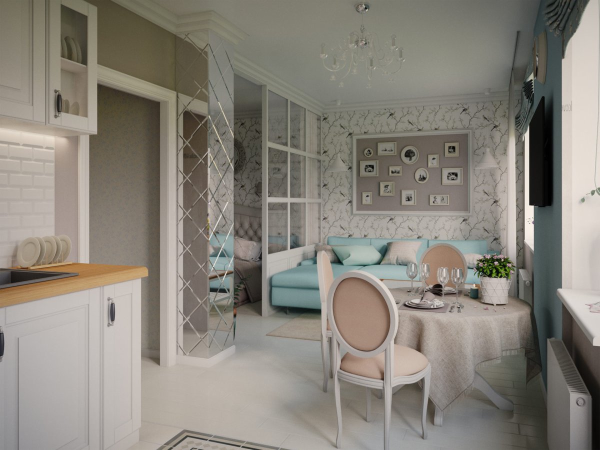 Гостиная в стиле Прованс Лаванда