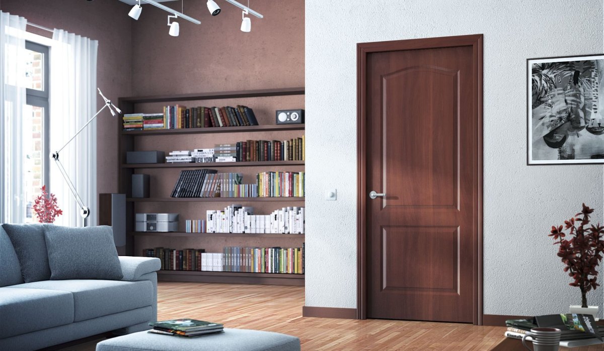 Вишневые двери в интерьере