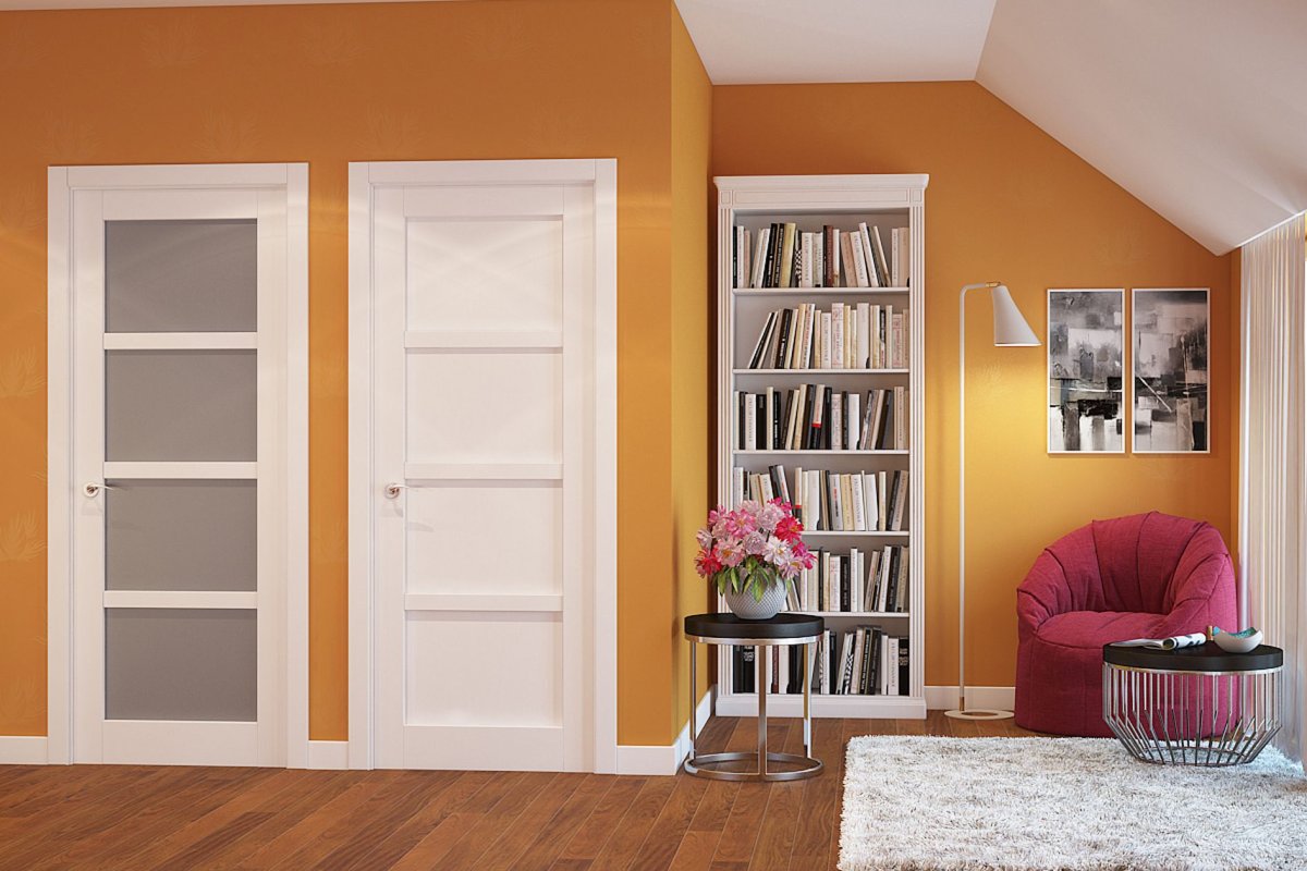 Ламинированные двери межкомнатные в интерьере