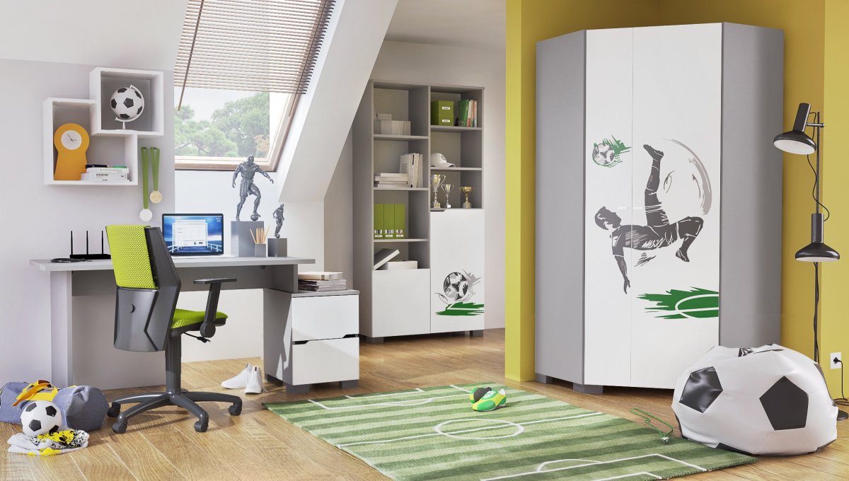 Детская с серой мебелью