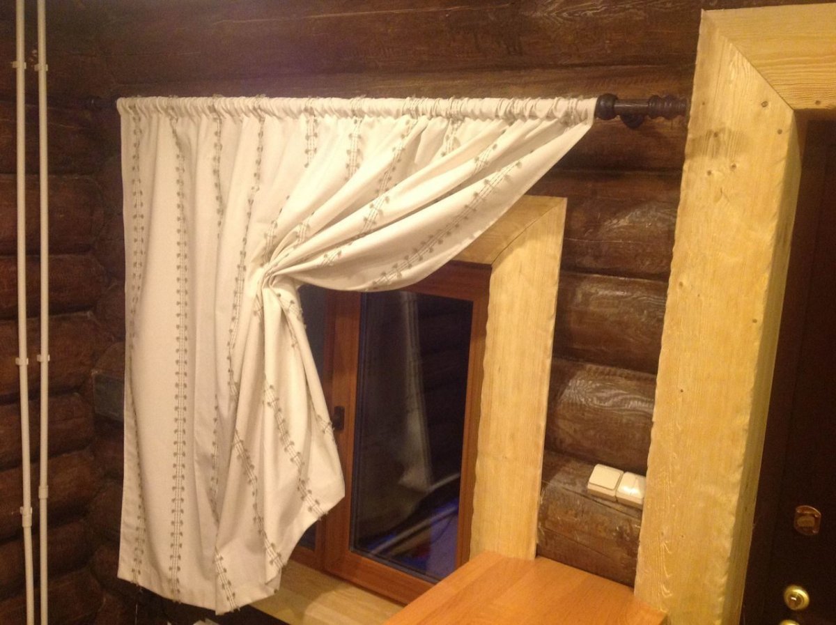 Шторки в баню