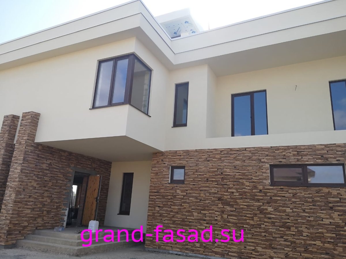 Утепление и отделка фасада дома мраморной плитой