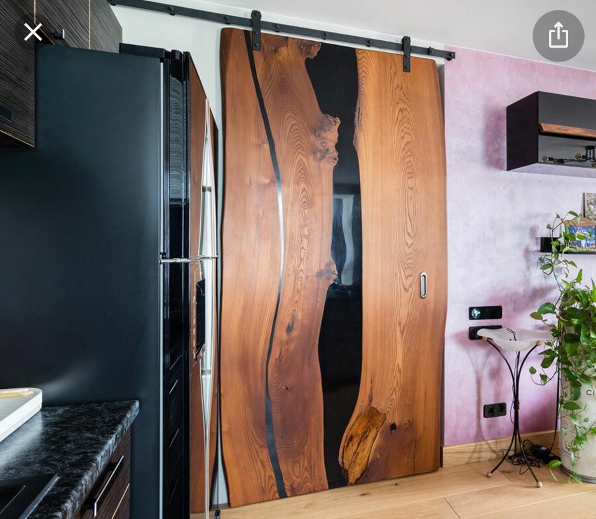 Раздвижные двери из слэба