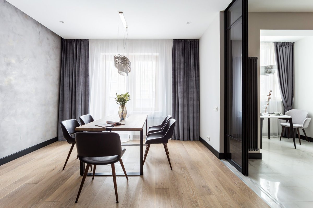 Коричневые двери в интерьере