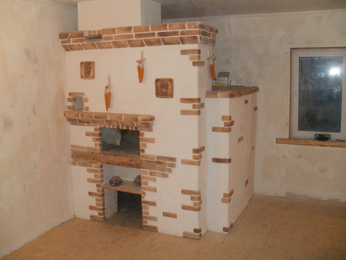 Отделка печки кафельной плиткой