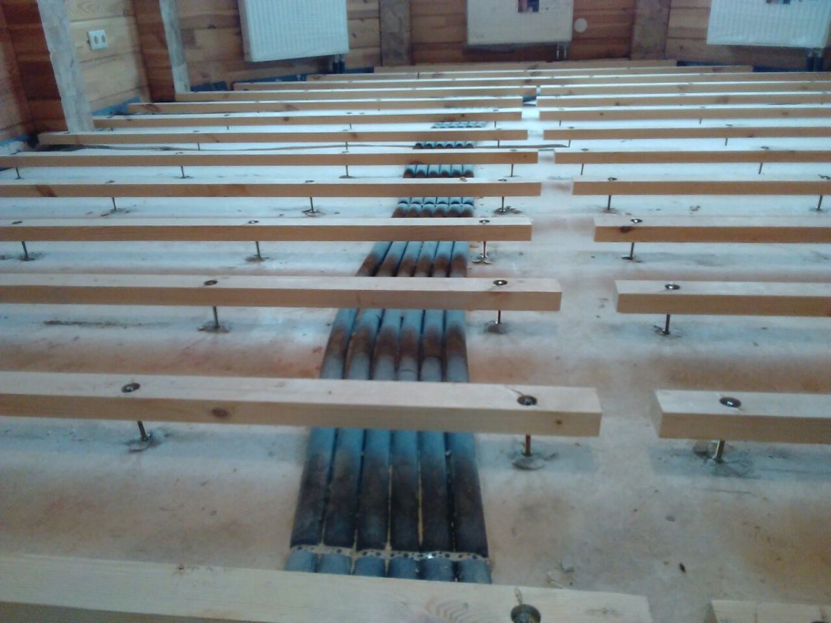 Лаги 150х50 на бетонный пол