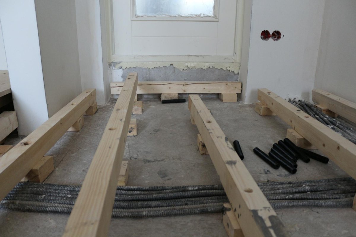 Лаги 150х50 на бетонный пол