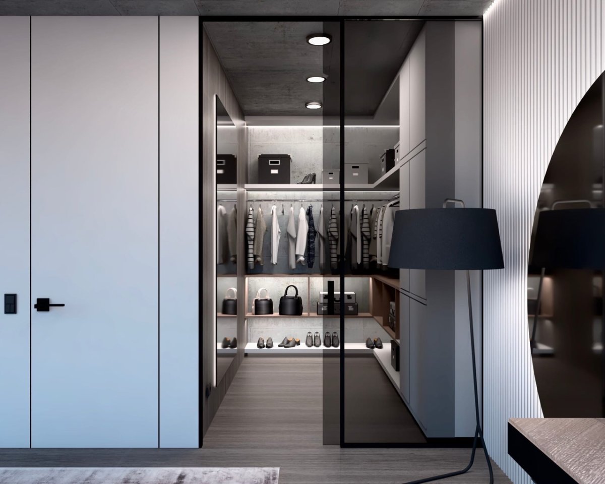 Скрытая дверь axeldoors под покраску c алюминиевой кромкой (комплект)