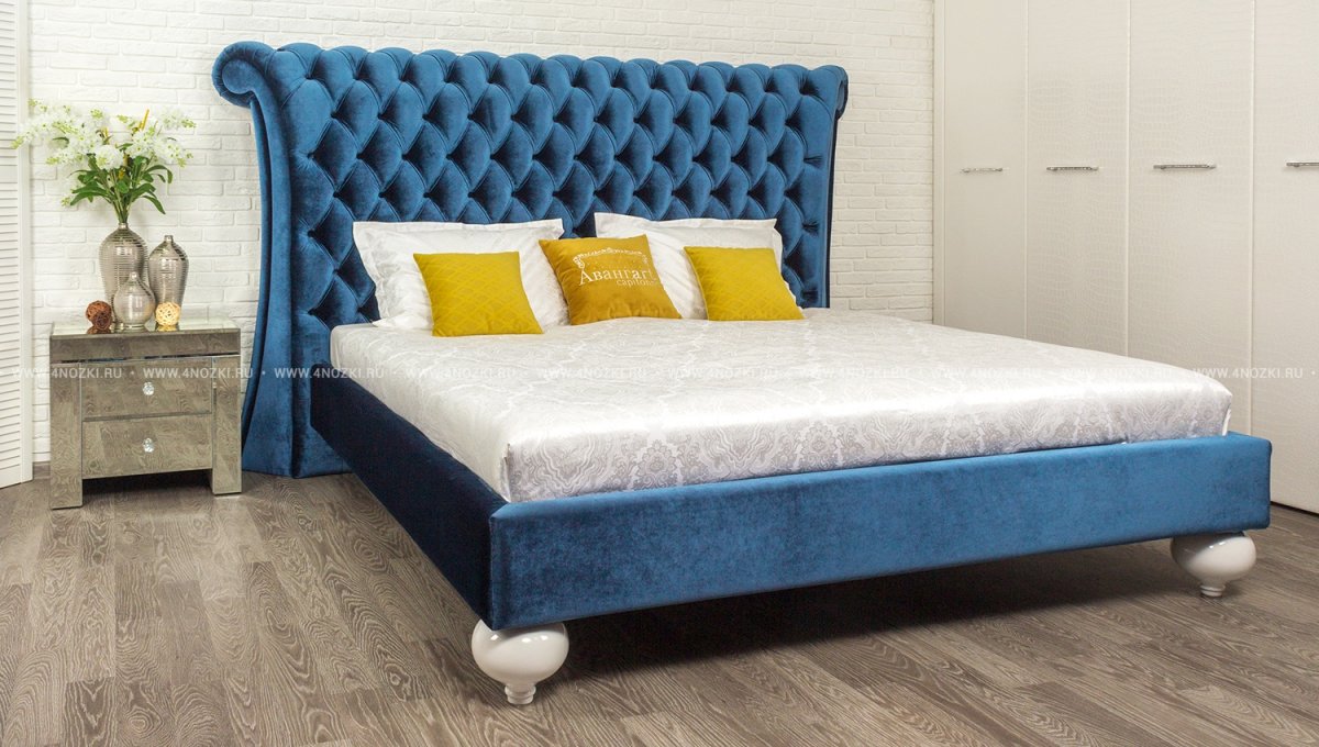 Кровать Элизабет 160х200 каретная стяжка
