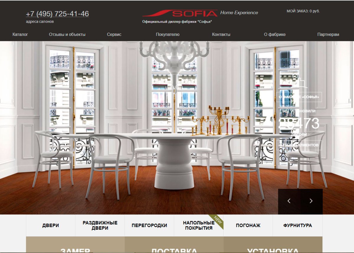 Конструктив дверей Sofia