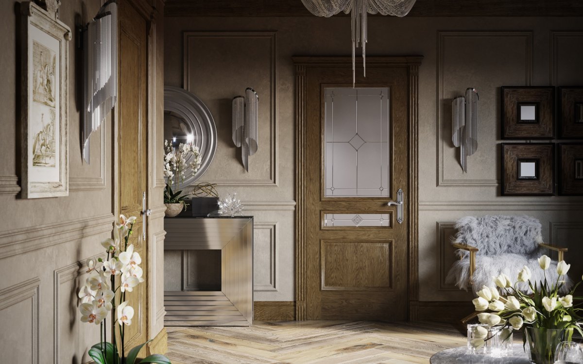 Прихожая в стиле американская классика