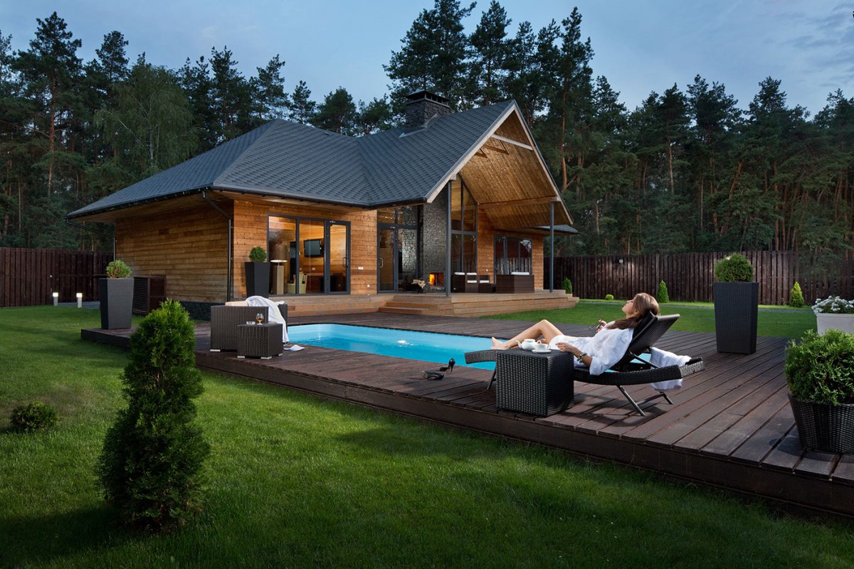 Загородный дом с баней