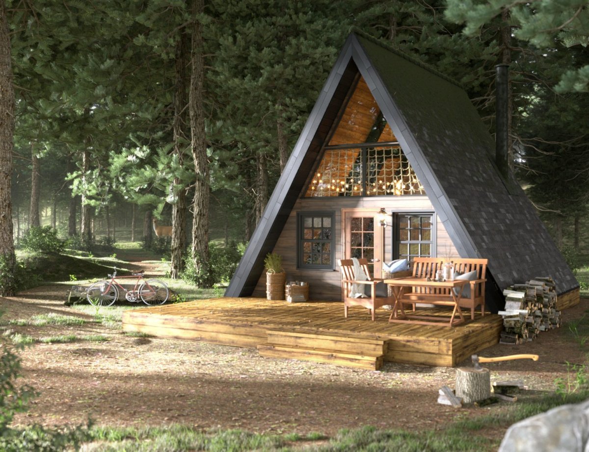 А фрейм дом шалаш