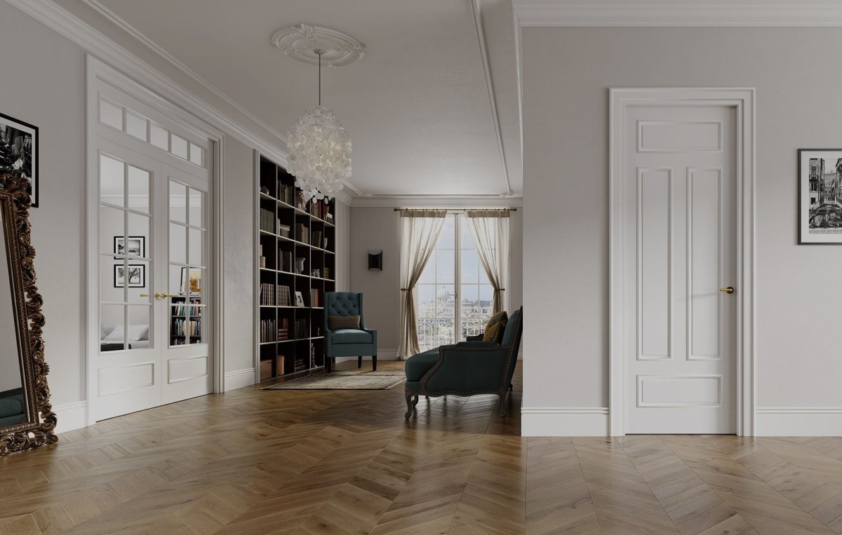 Итальянские белые двери межкомнатные ар деко