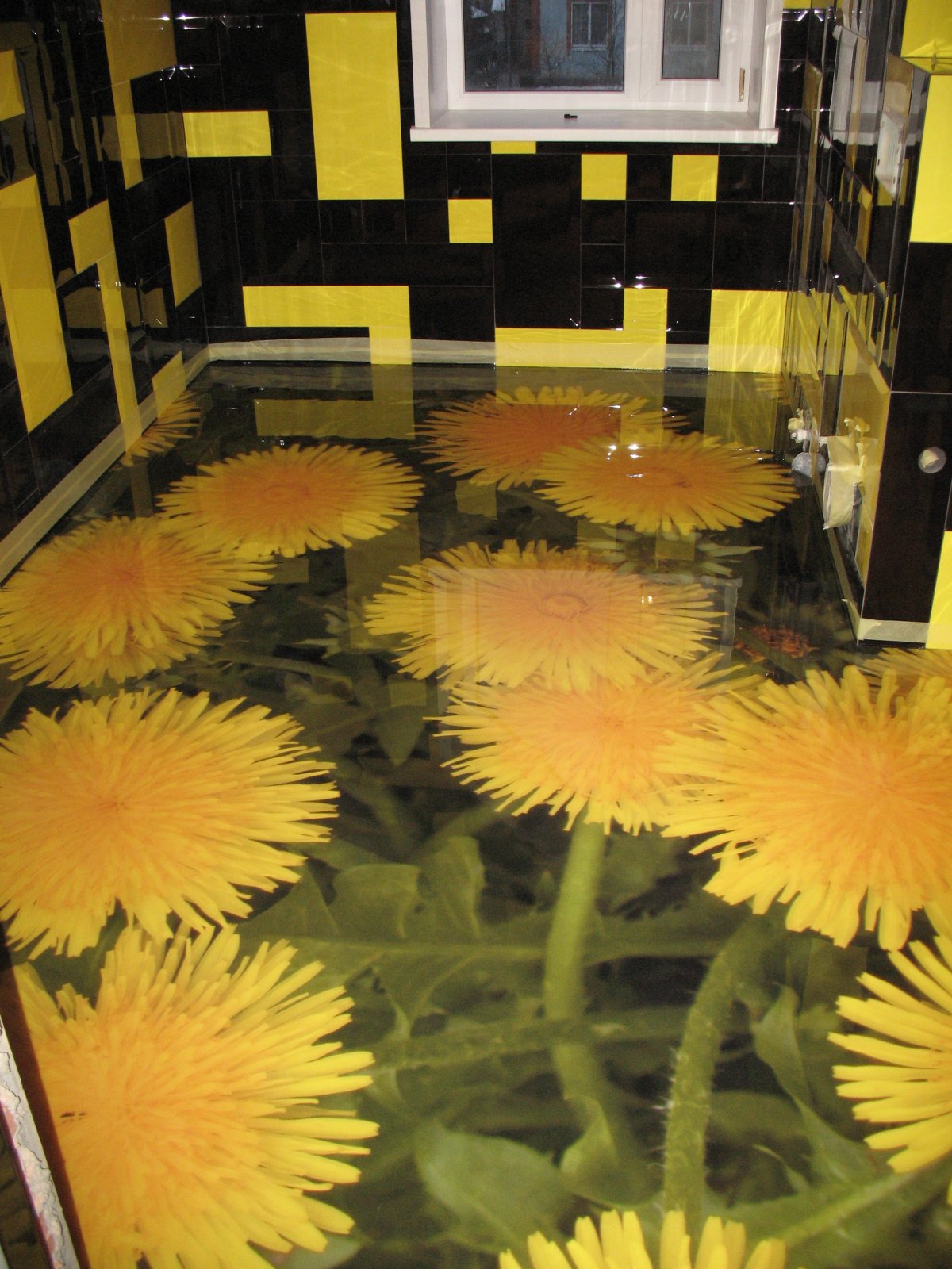 Наливной пол желтый