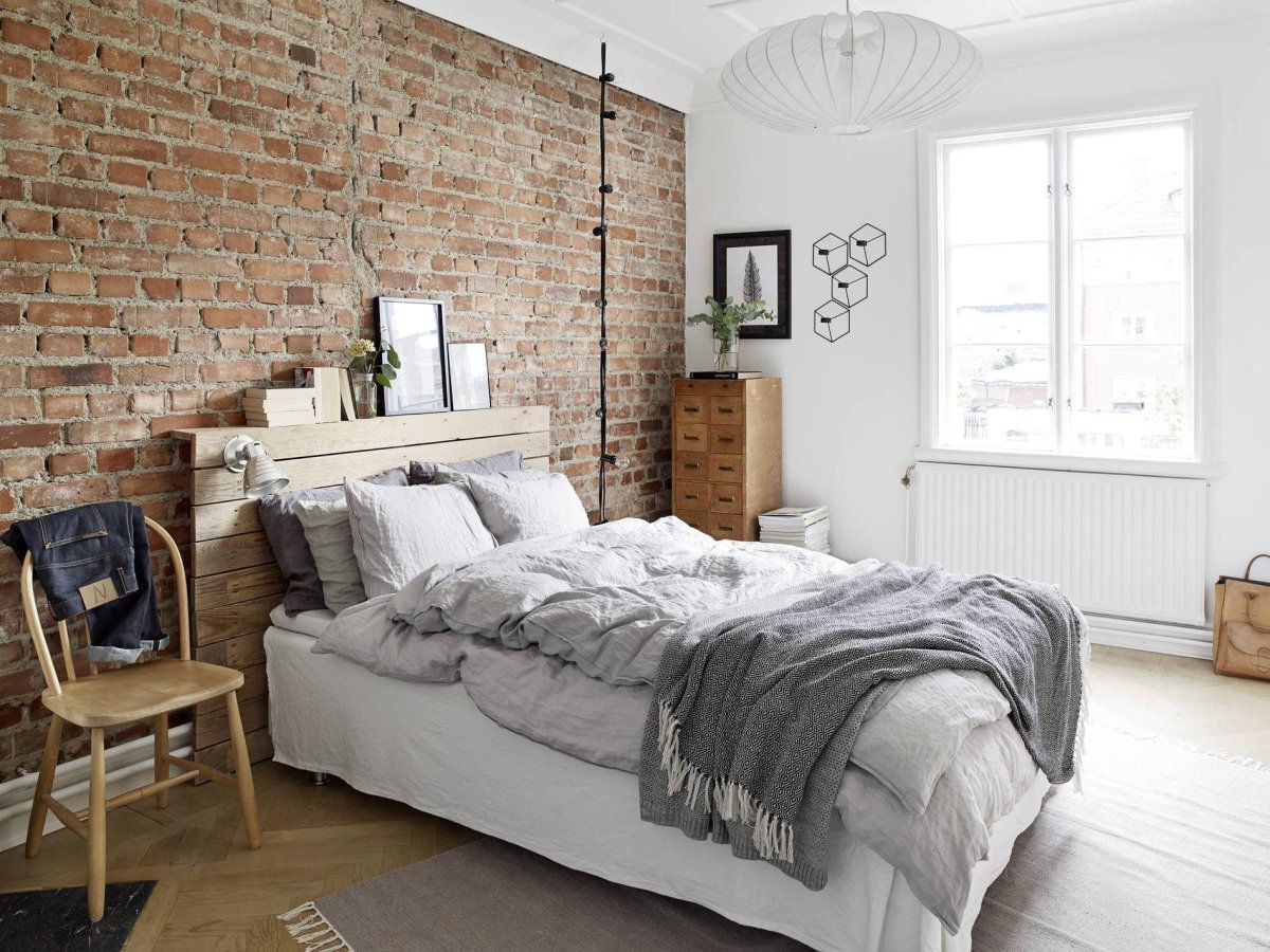 Спальня лофт белая