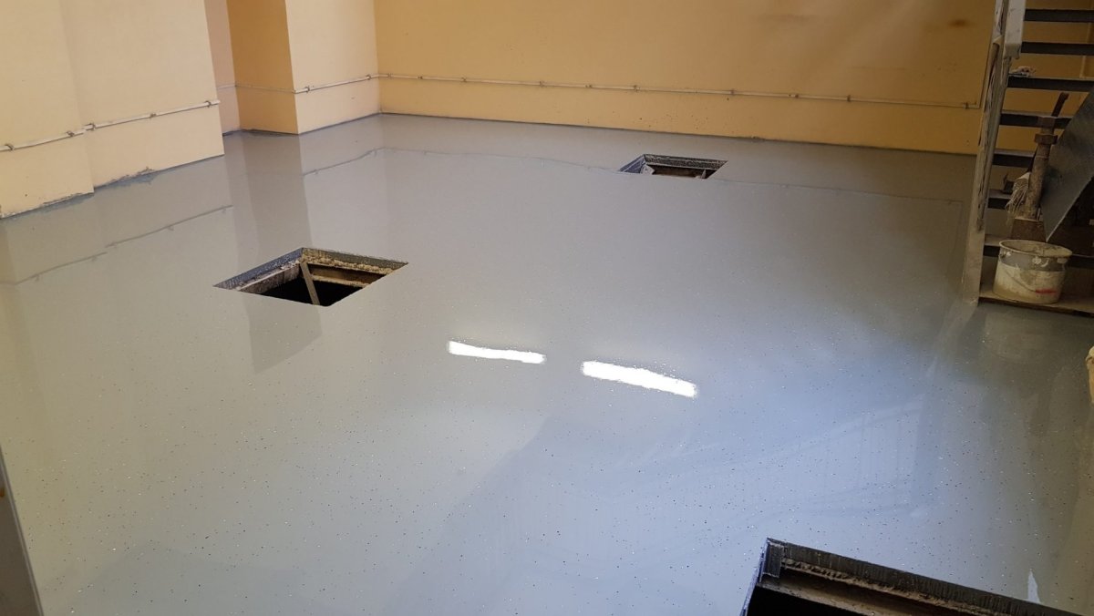 Наливной пол с чипсами