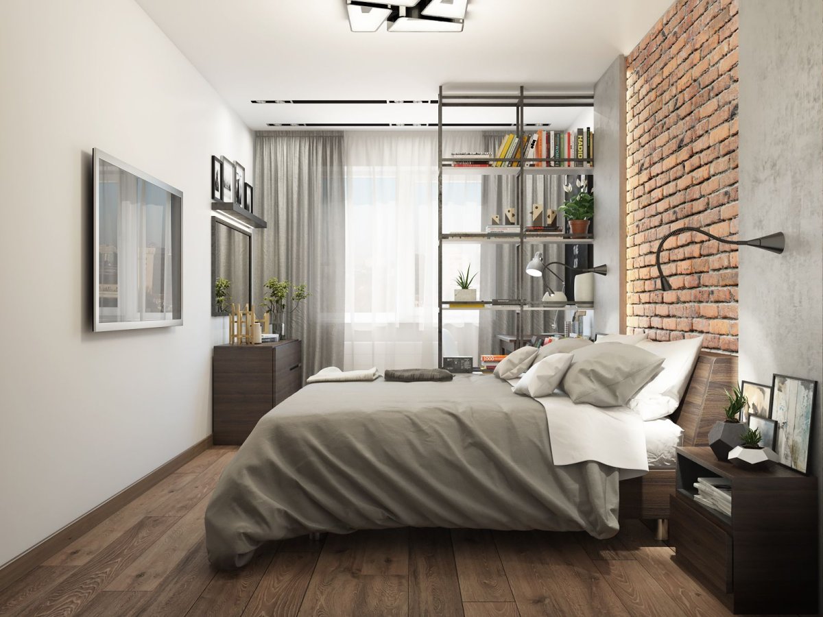 МЛК спальня лофт белая