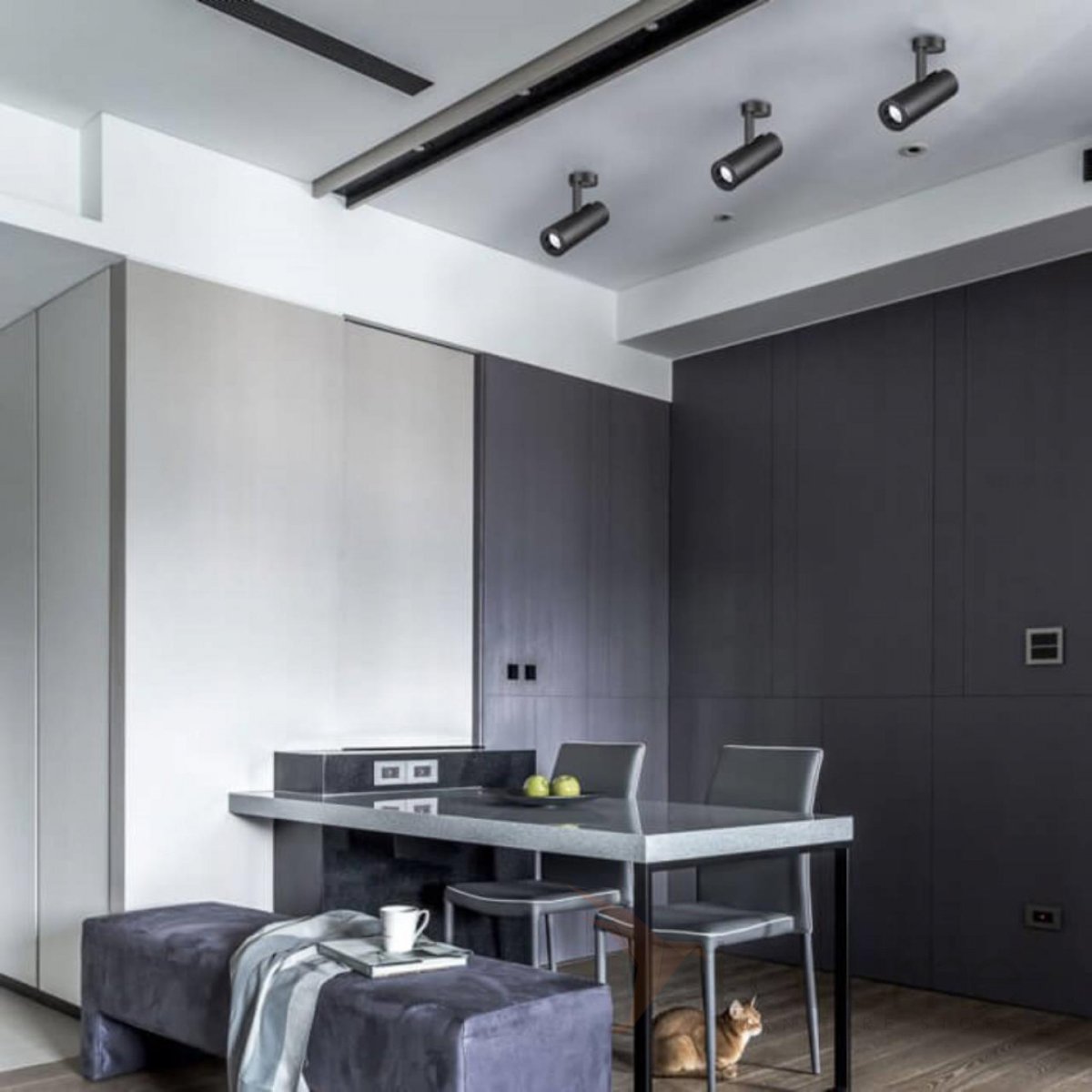 Трековые светильники Novotech в интерьере