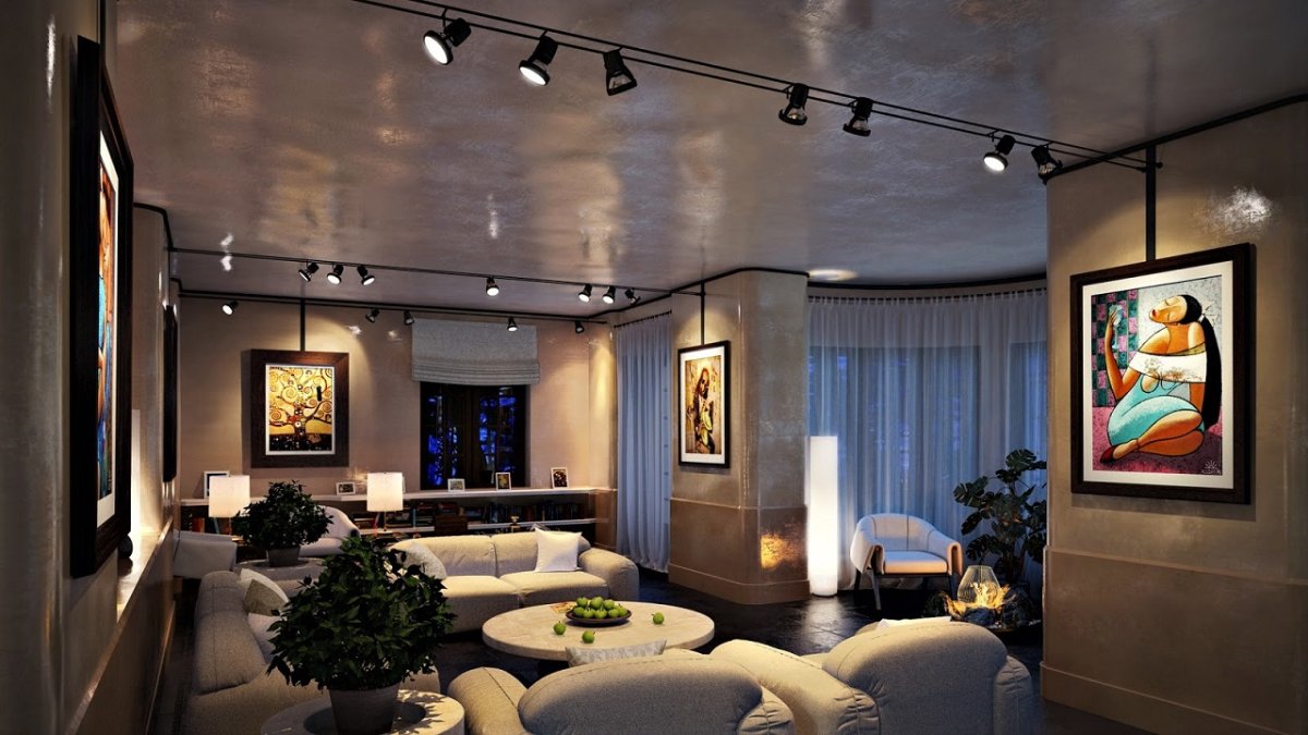 Светильники в интерьере спальни