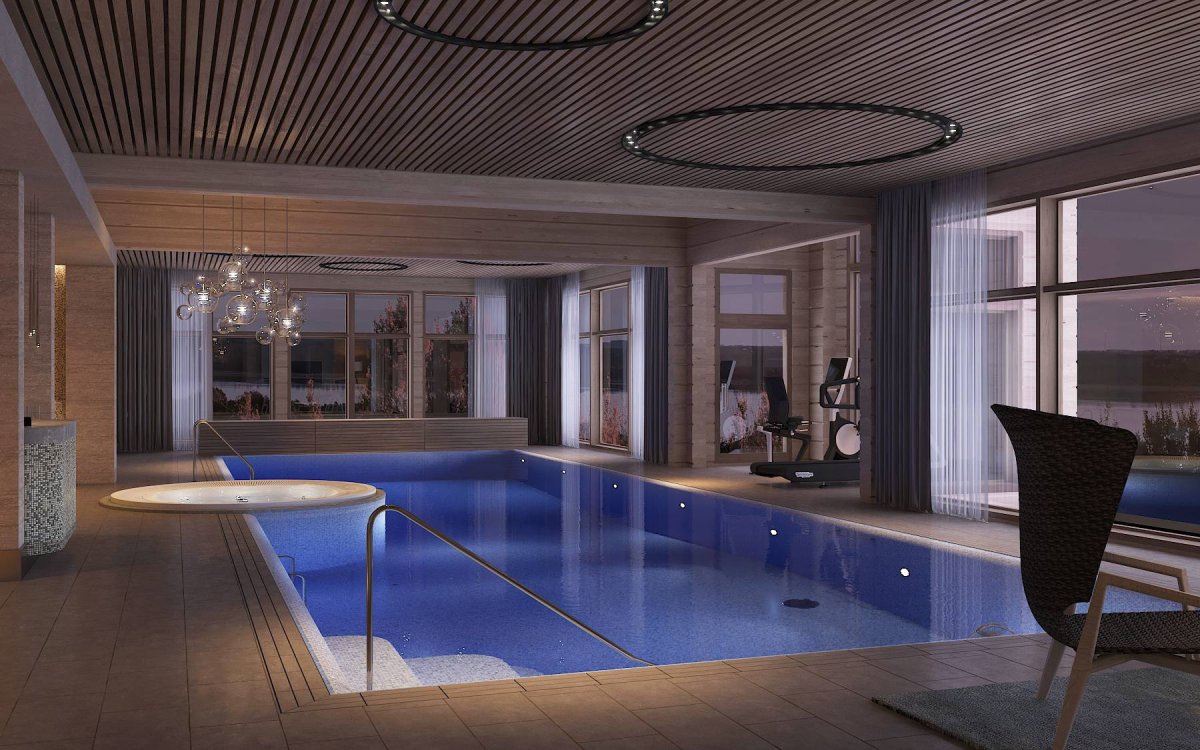 Бассейн в современном стиле