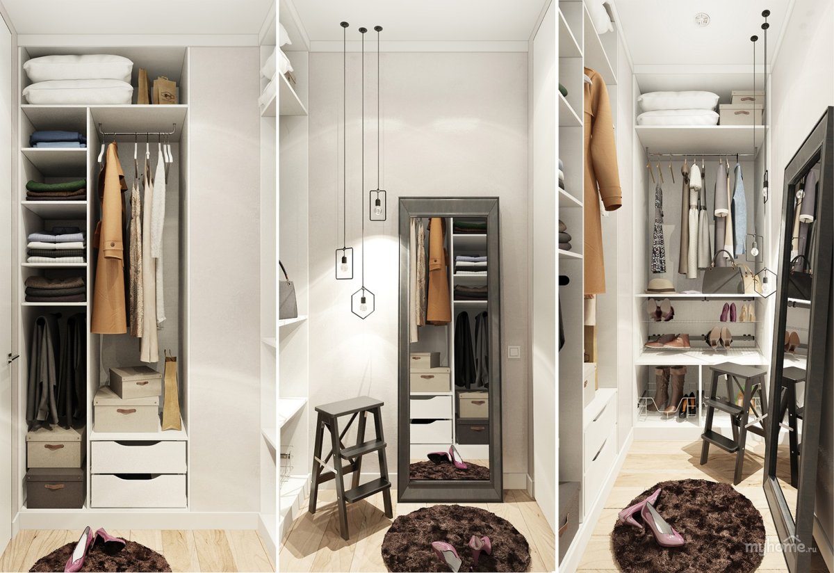 Гардеробная в двухкомнатной квартире