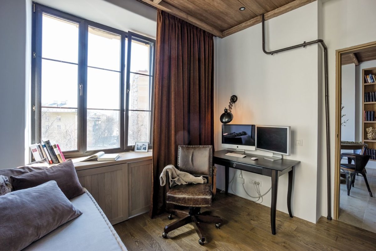 Интерьер квартиры лофт в сталинке