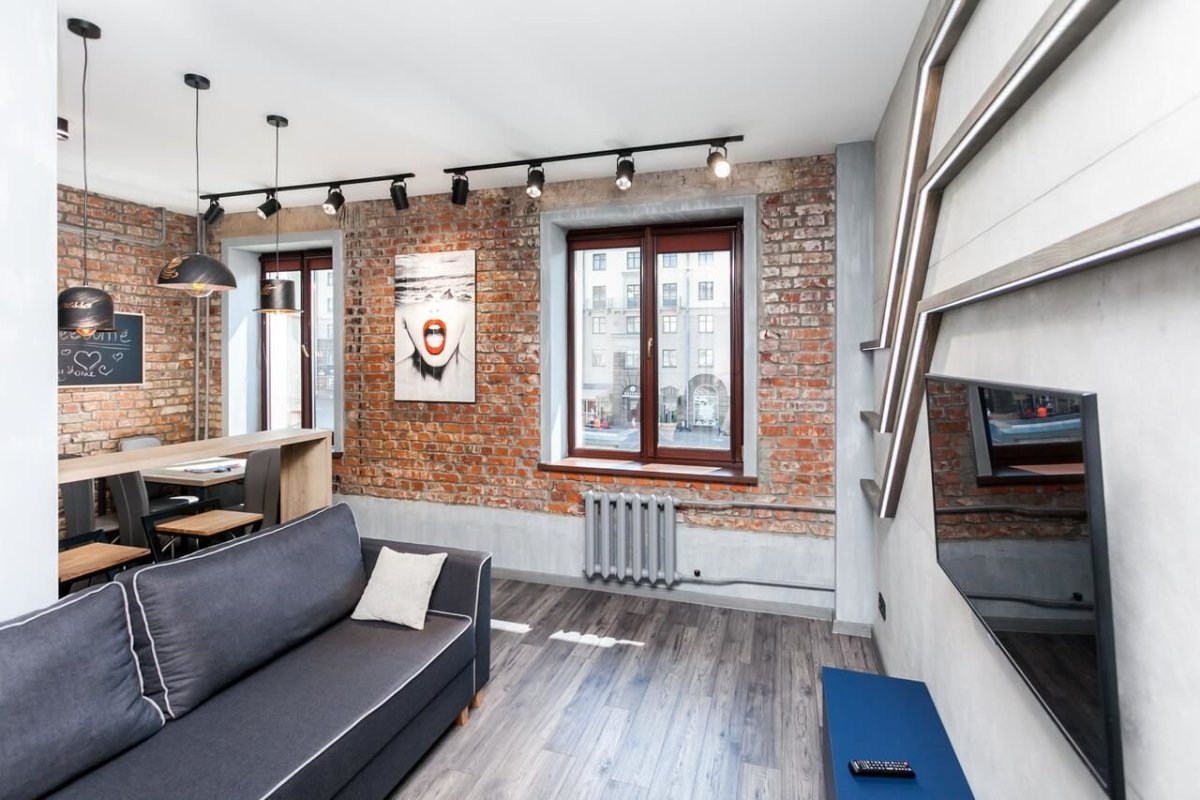 Сталинка в стиле лофт 2 комнаты