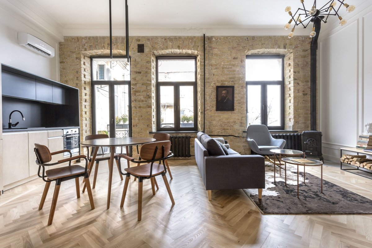 Сталинка интерьер лофт