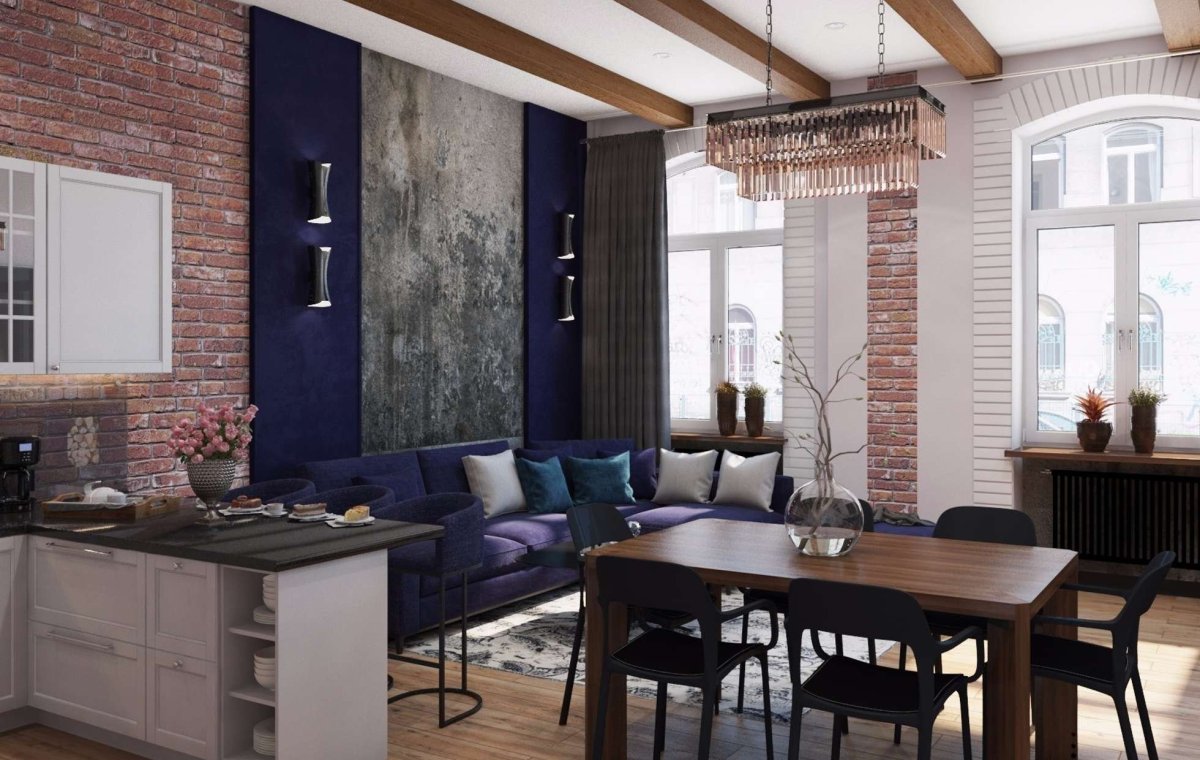 Сталинка в стиле лофт