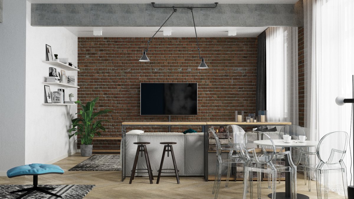 Двухкомнатная сталинка в стиле лофт