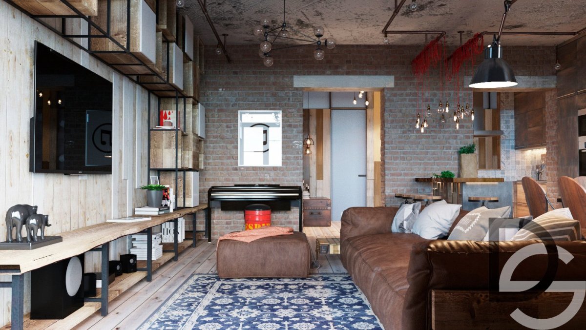 Сталинка в стиле лофт