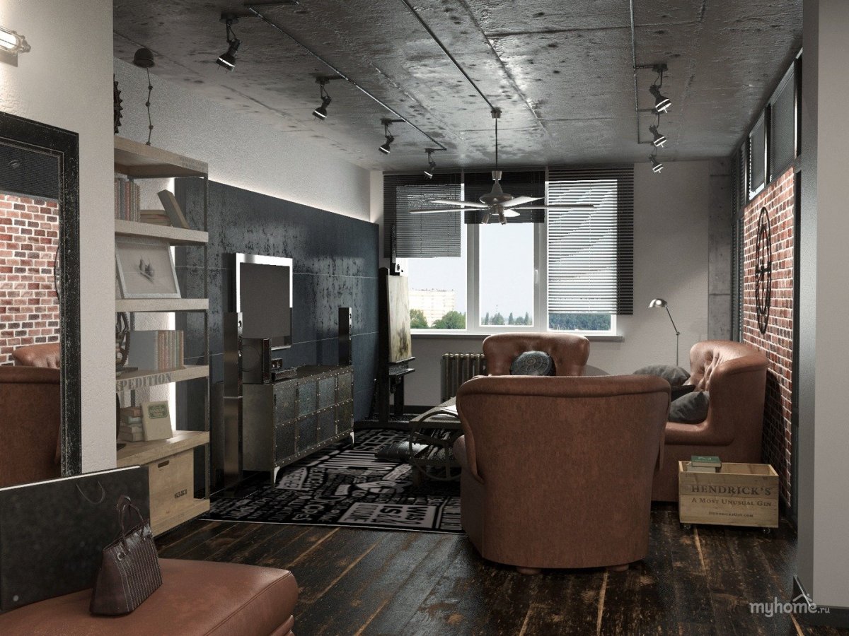 Сталинка в стиле лофт