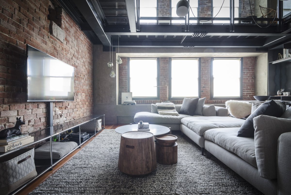 Черный лофт элементы интерьера