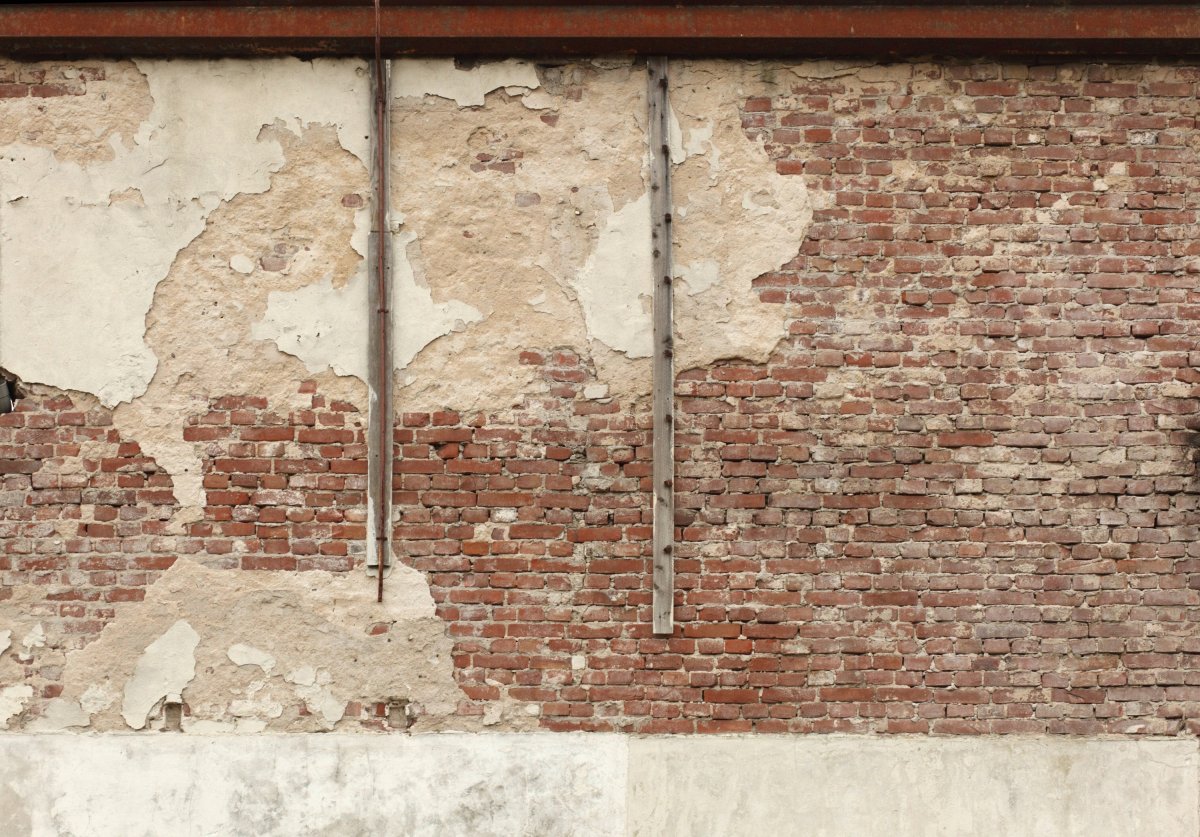 Старая штукатурка кирпич