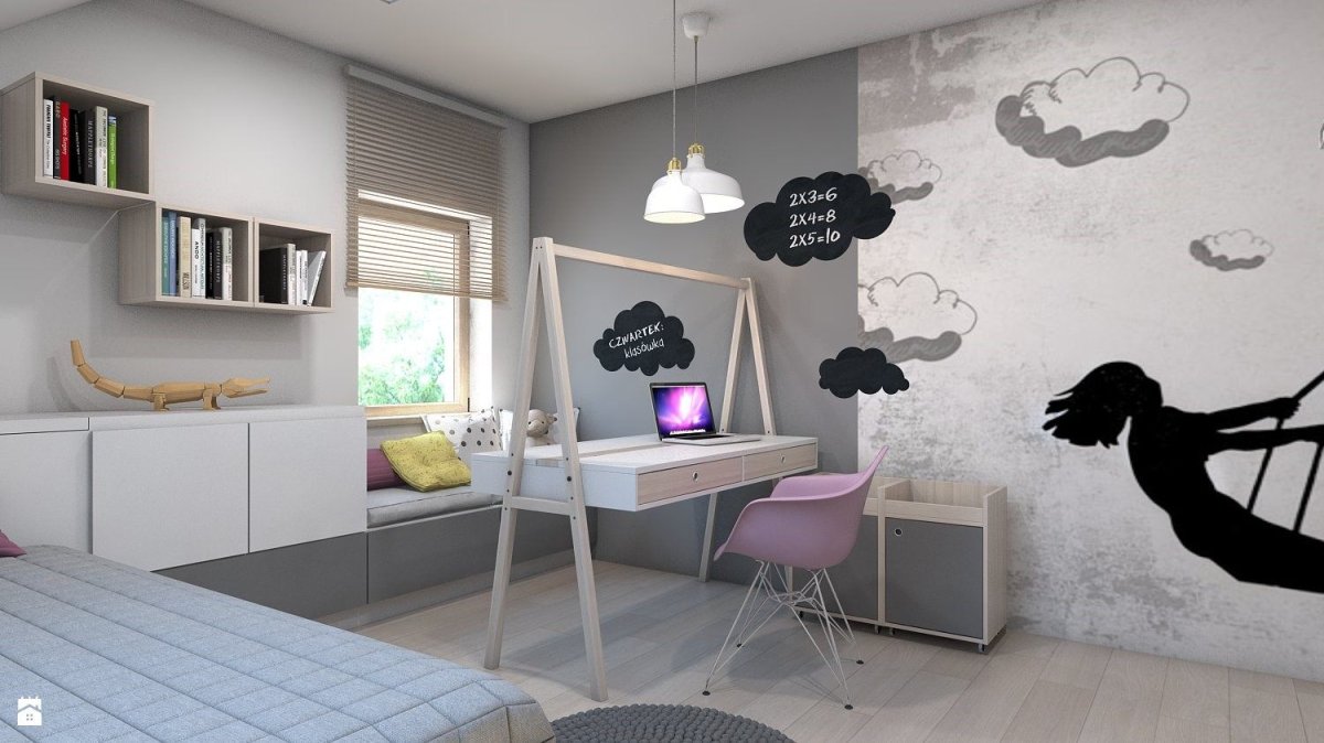 Кирпич в интерьере детской комнаты