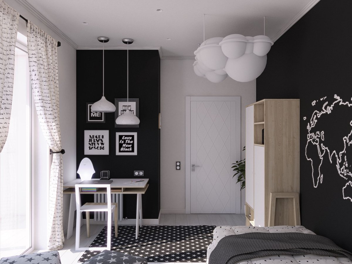 Белая комната для подростка