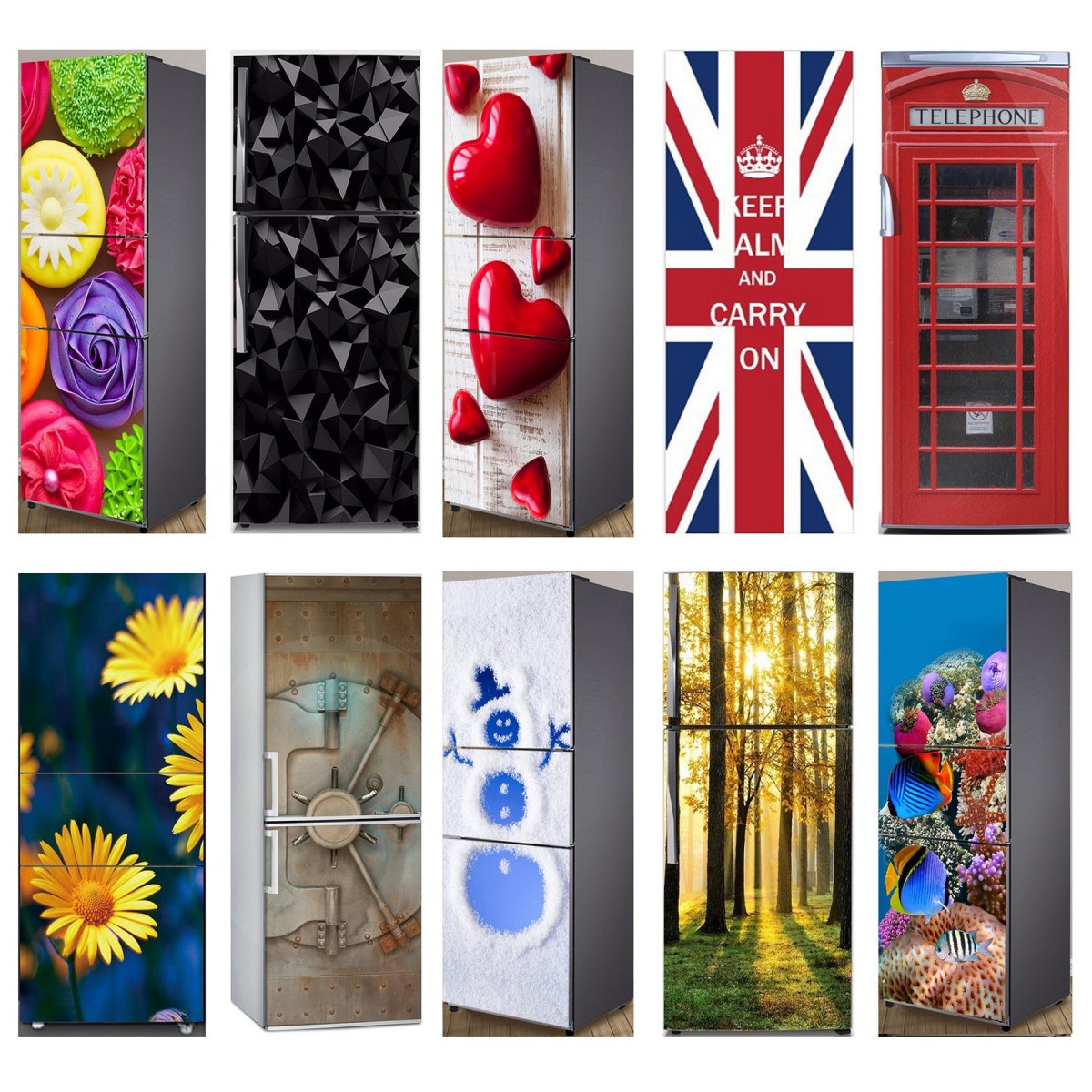 Самоклеющаяся пленка с пейзажем на дверь