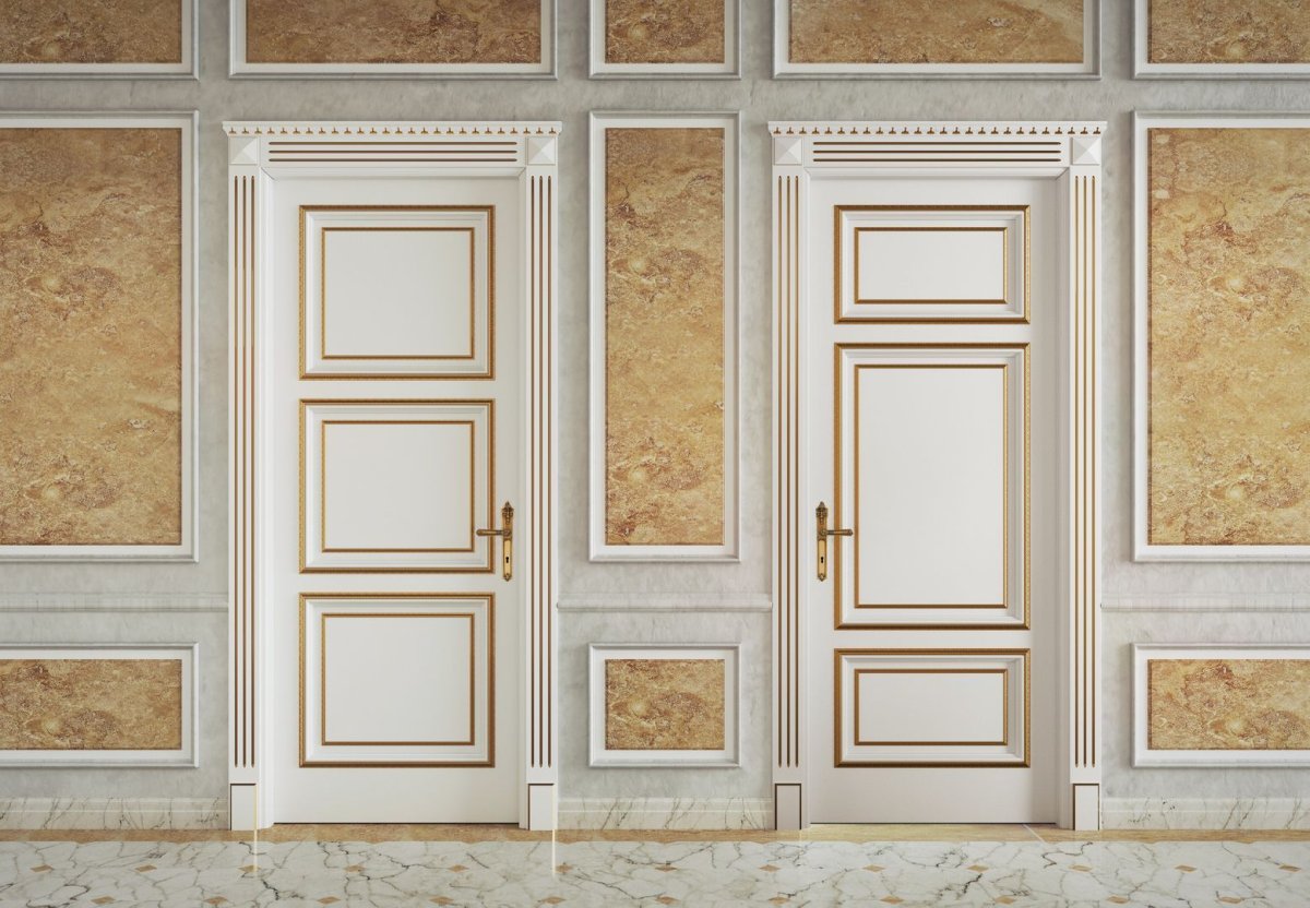 Межкомнатные двери в интерьере в стиле Барокко
