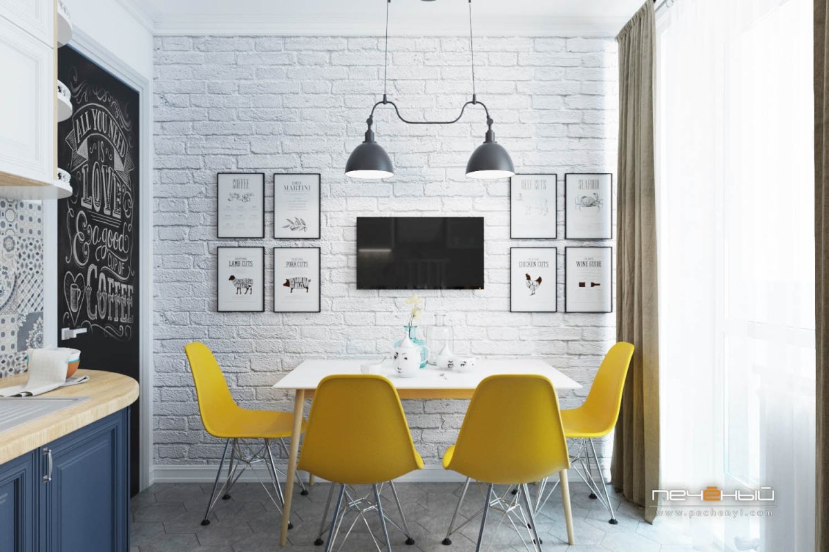 Серая кухня в стиле лофт