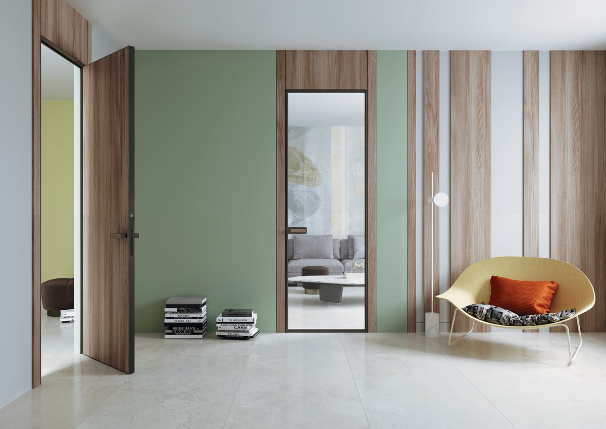 Двери Инвизибл шпон