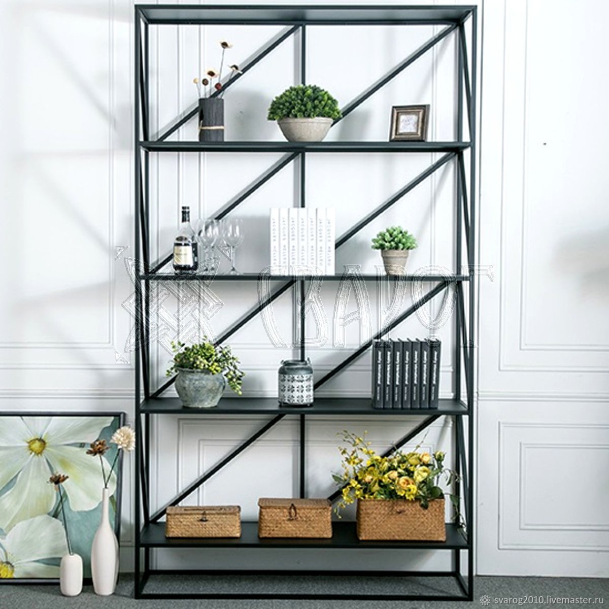 Стеллаж в стиле лофт linealux 1471