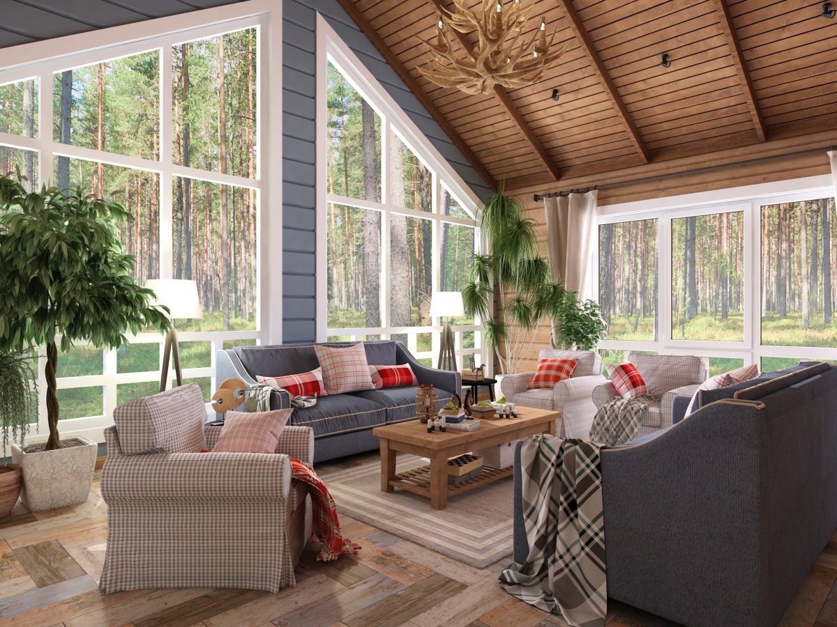 Отделка веранды в частном доме фото внутри ламинатом