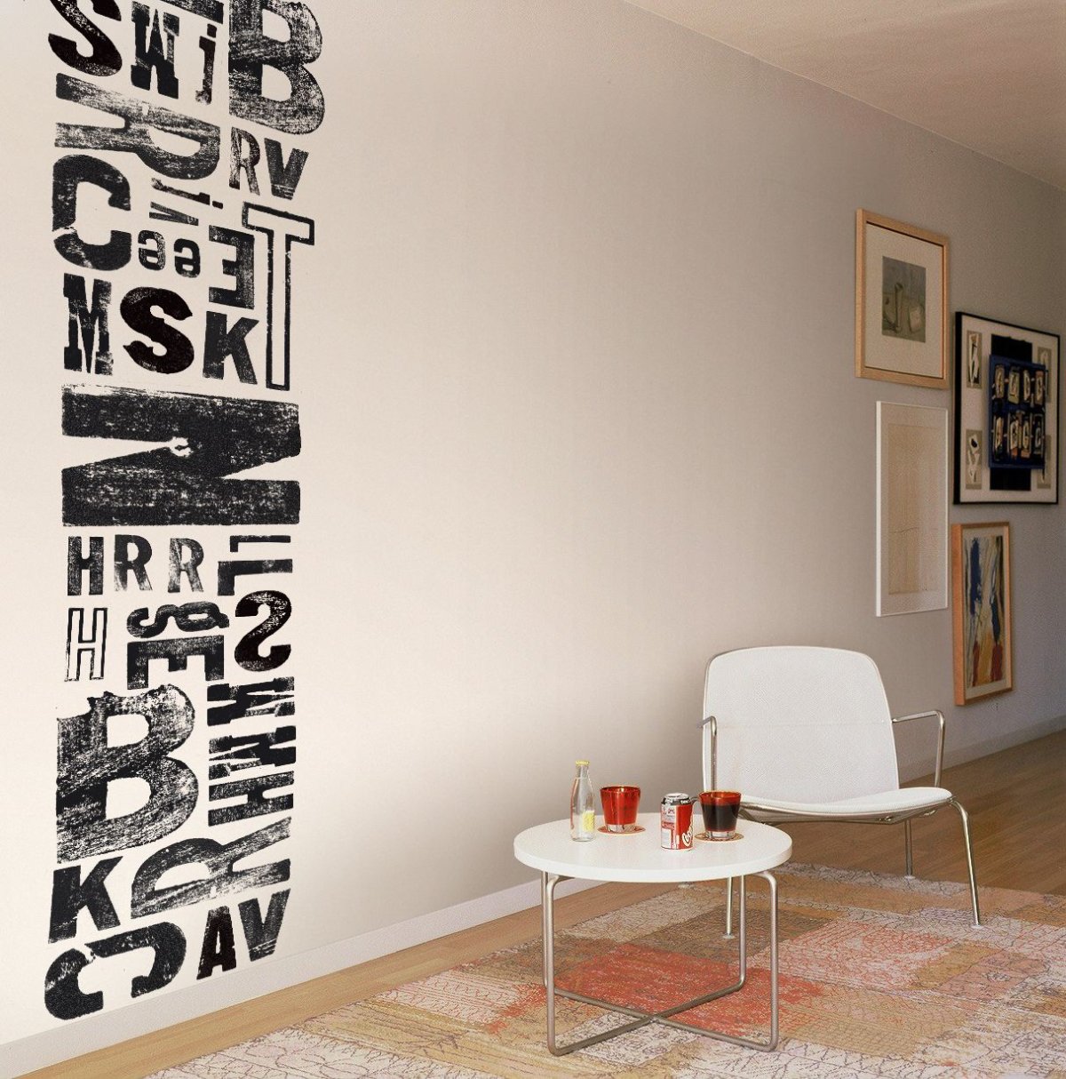 Стильные надписи на стенах