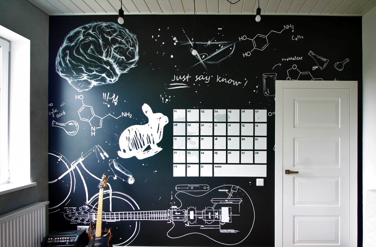 Трафарет дерева на стену