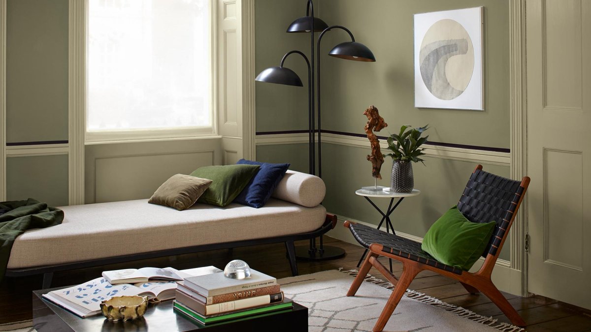 Кухня в цвете Форест Грин