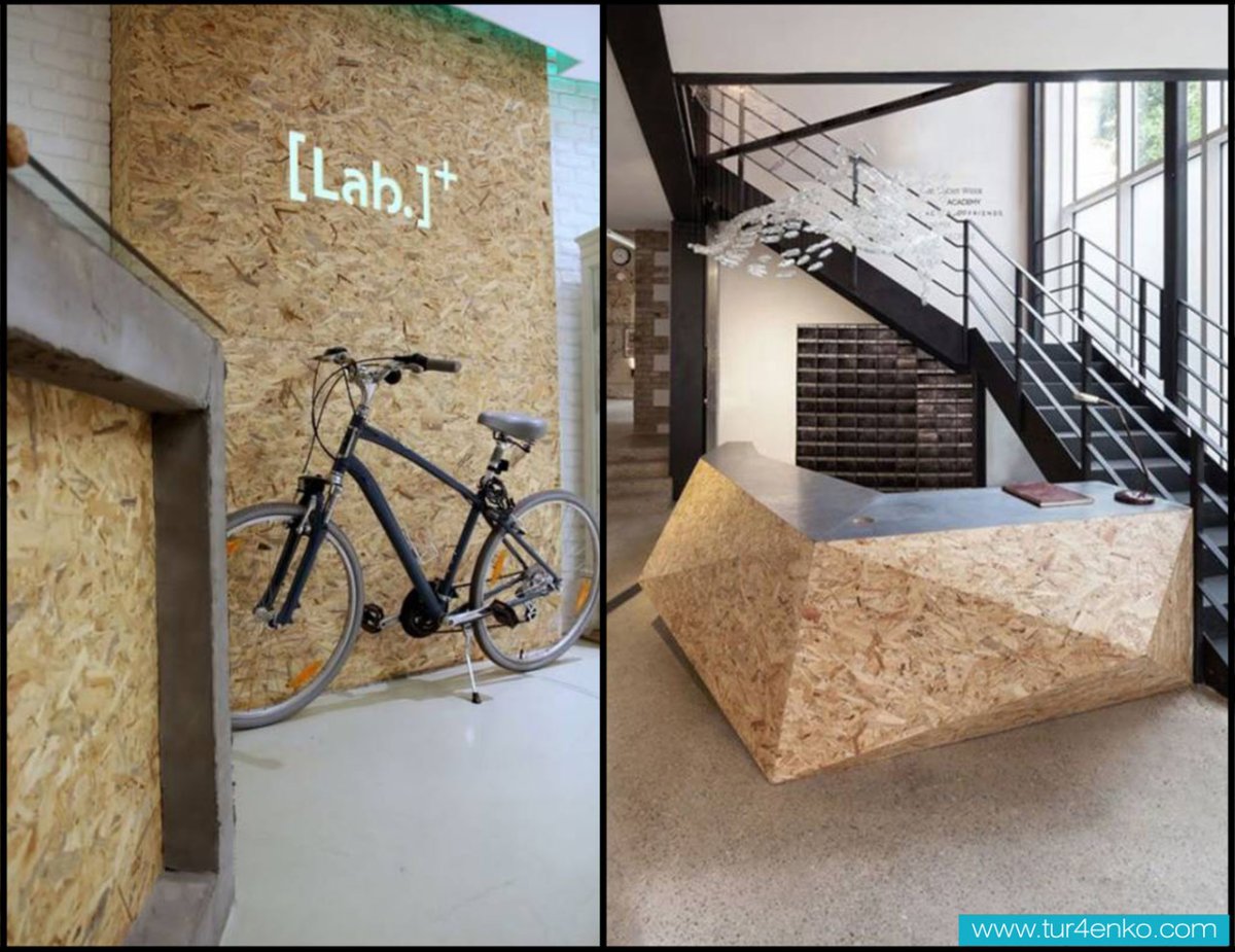 OSB плита в интерьере